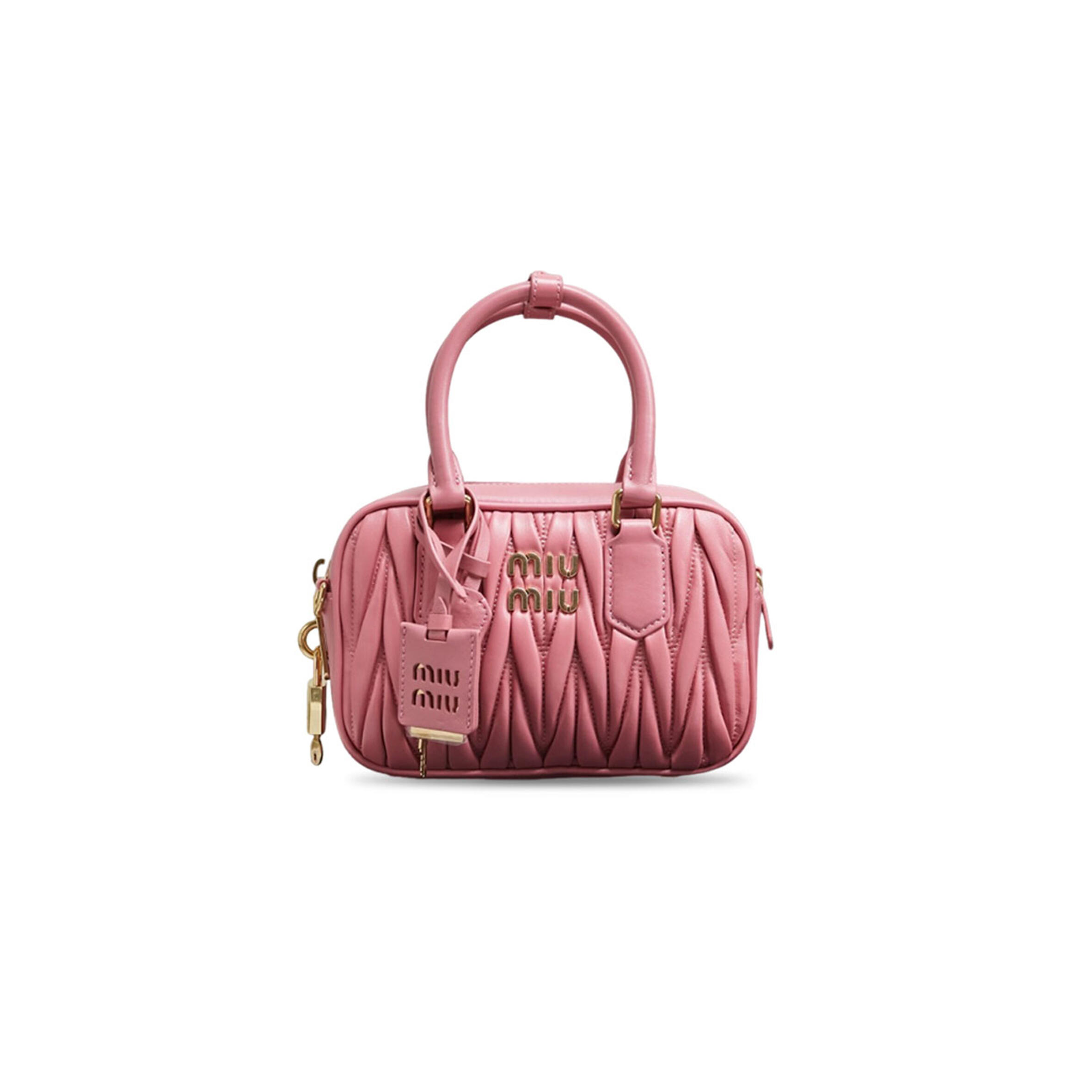MIU MIU ARCADIE MATE LASSÉ HANDBAG 5BB123 (19*13*6cm)